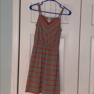 Neon striped dress with adjustable straps